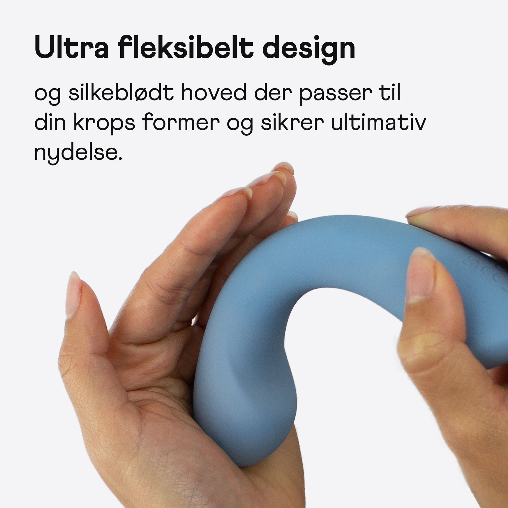 Amina Wavey g-punkts vibrator bliver bøjet i feminin hånd